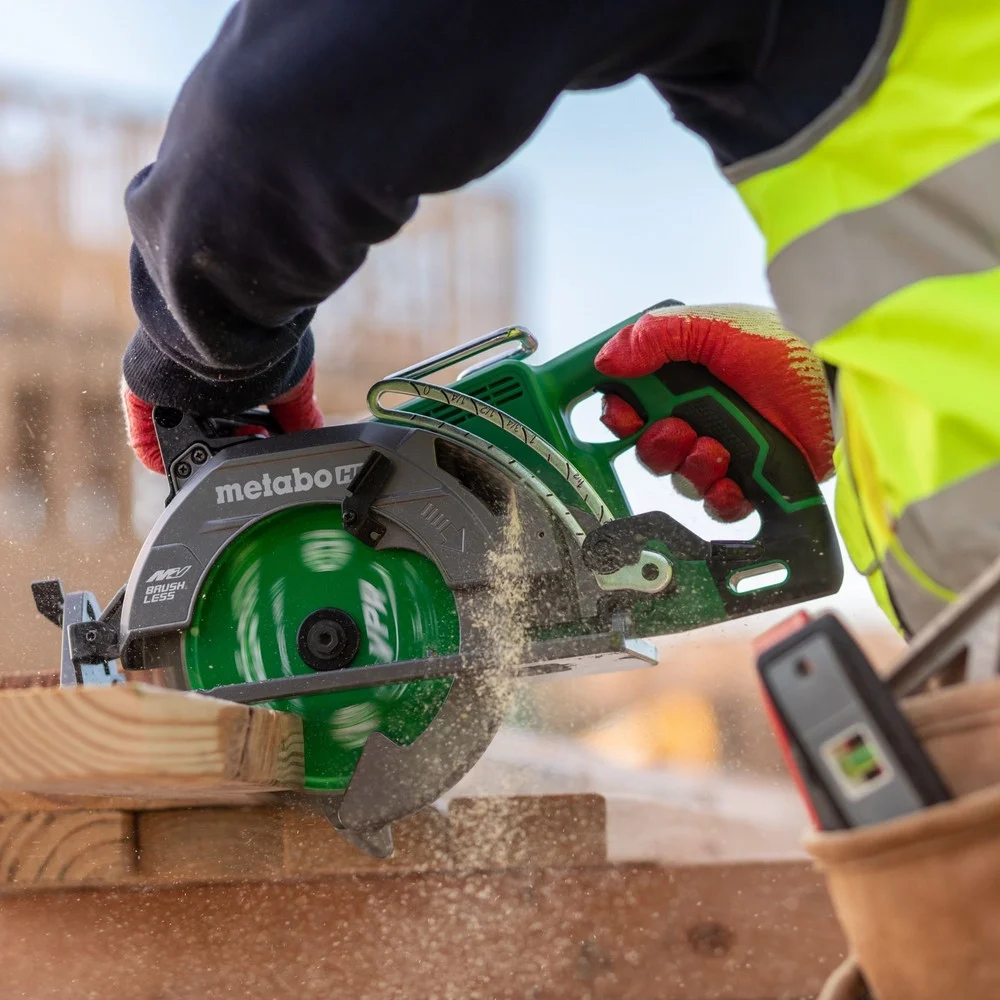 Metabo HPT 36V Multivolt 7 - 1/4 in Rear Handle Circular Saw, Lightweight Design, up to 500 2x4 Cuts per Charge, 53 Adjustable Bevel Capacity, Lifetime Tool Body Warranty, C3607DWA