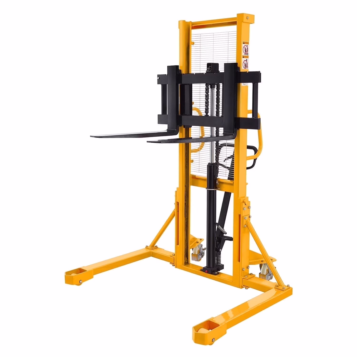 APOLLOLIFT 2200lb Hydraulic Hand Walkie Pallet Stacker, 63 Lifting Manual Forklift with Adjustable Fork