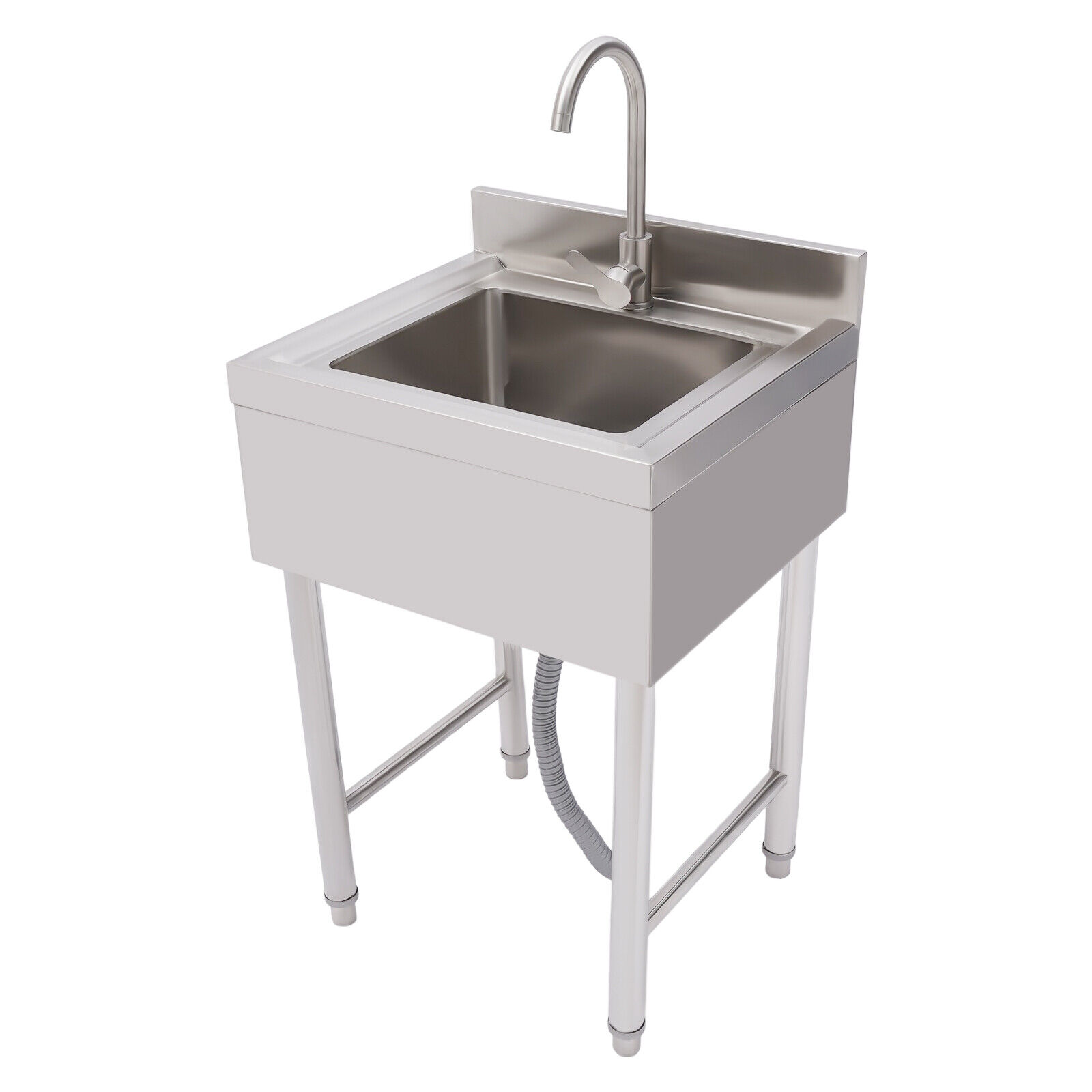 Commercial Utility Sink Stainless 1 Compartment Kitchen Sink 21.6*33.4*19.6