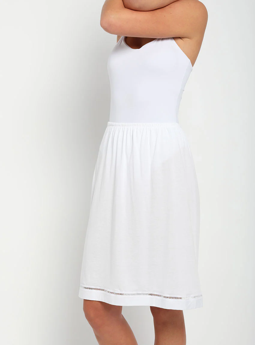 Jupon femme en coton blanc