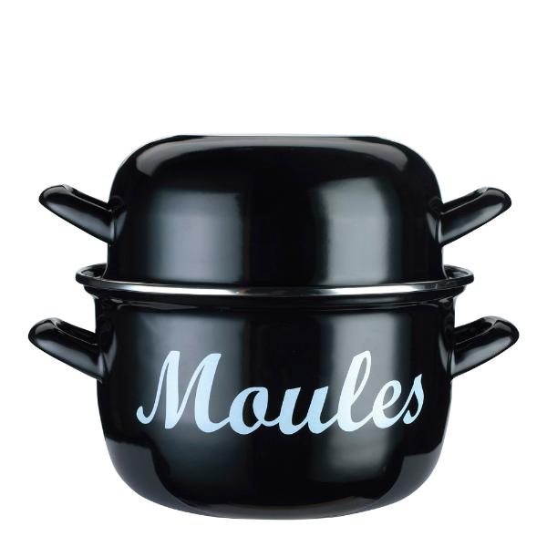 World of flavours blåskjellgryte medium 18 cm svart