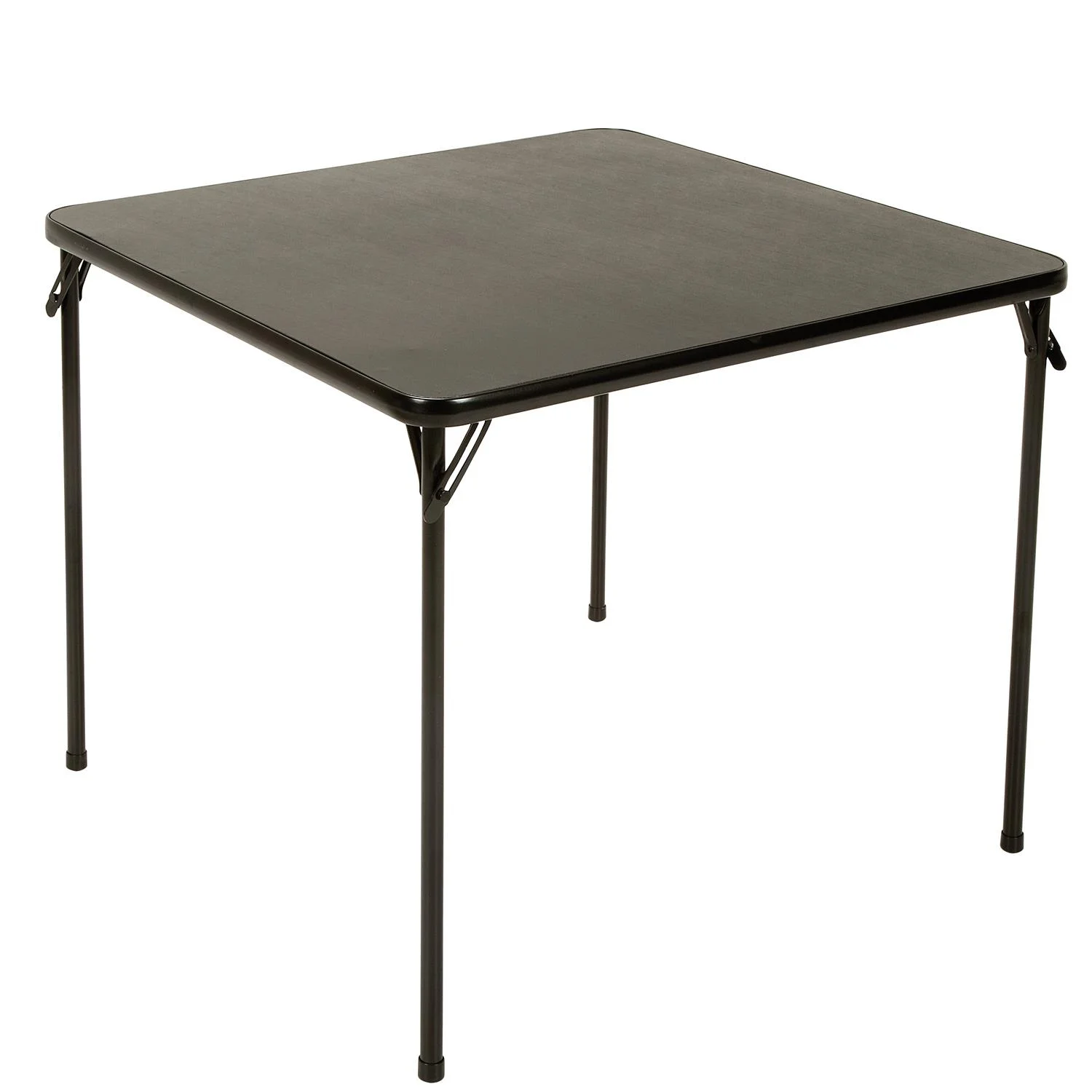 COSCO 5 - Piece Folding Set with Card Table and 4 Vinyl Padded Chairs, Black