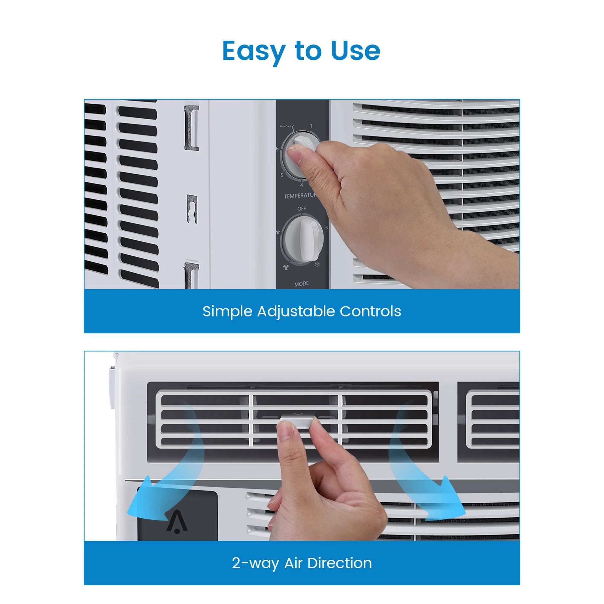 115V Mechanical Window-Mounted Air Conditioner 5,000 BTU, White(5,000 BTU) - Image 10