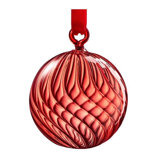 Glasskule 6 cm rød