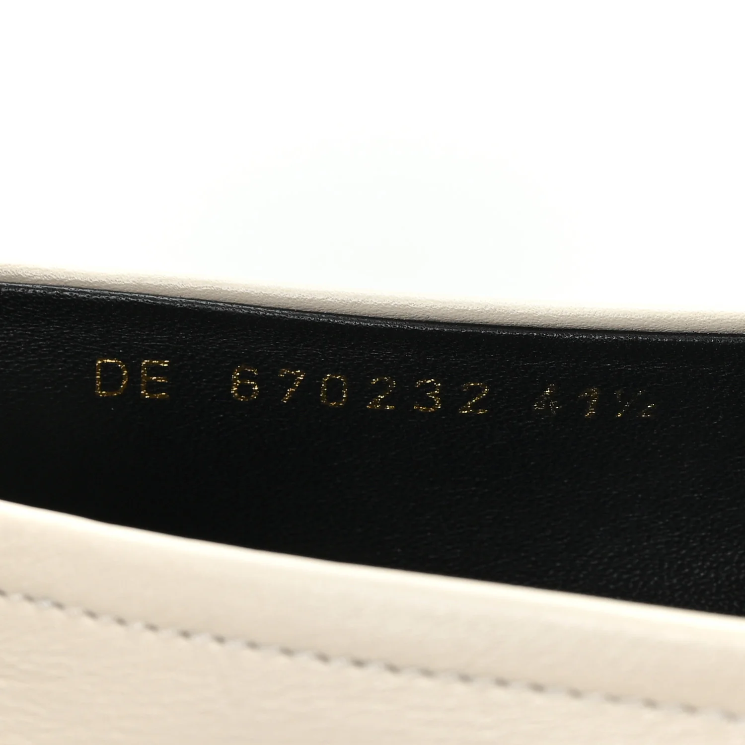 Calfskin Penny Loafers 41.5 Pearl