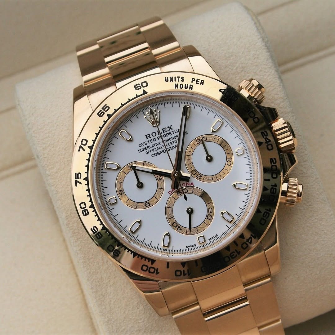 [Super Clone]Rolex Daytona Yellow Gold / White / Oyster m126508-0001