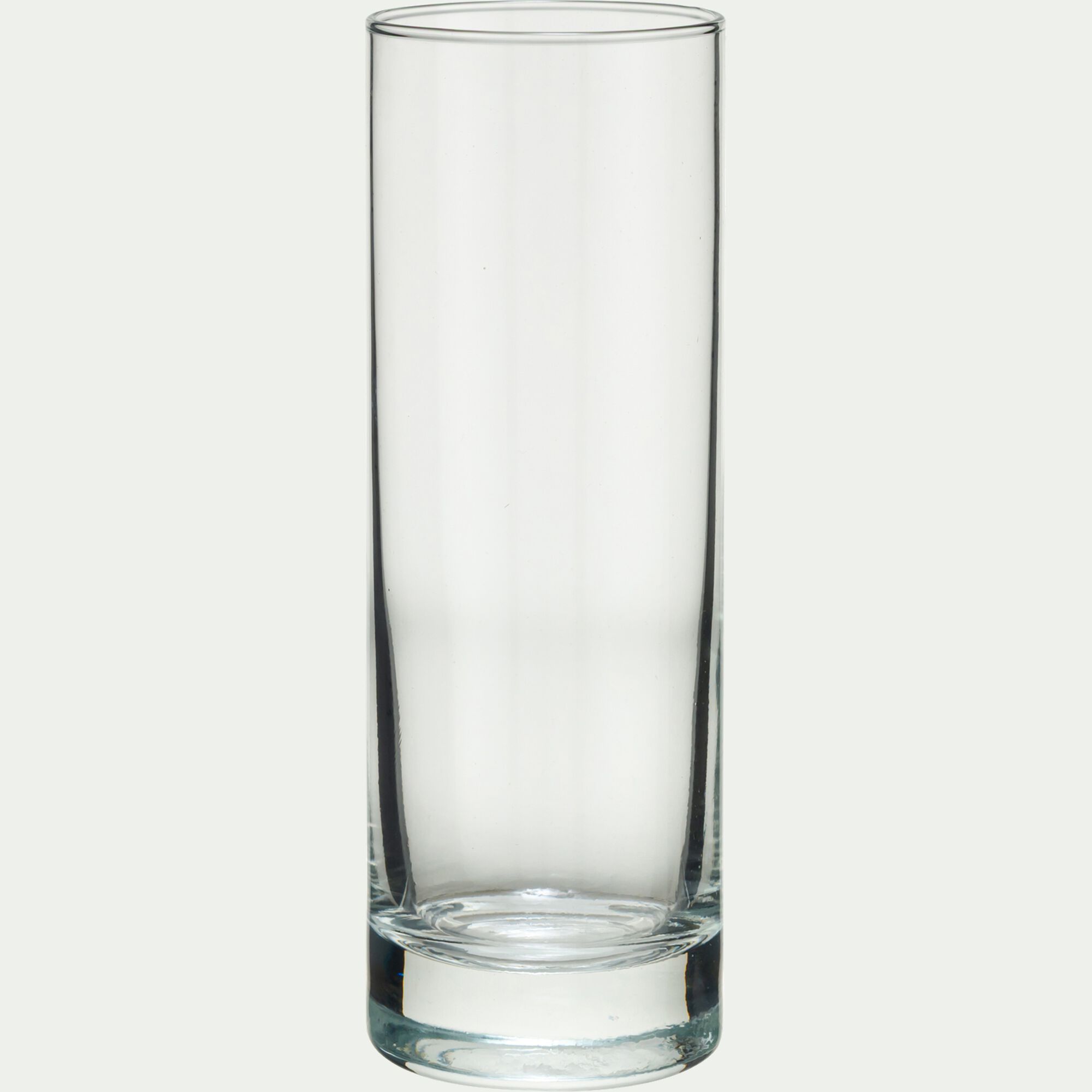 GINA - Lot de 6 verres à eau forme tube en verre 22cl - transparent