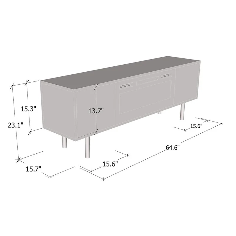 Electric Fireplace TV Stand for TVs up to 75 Inches