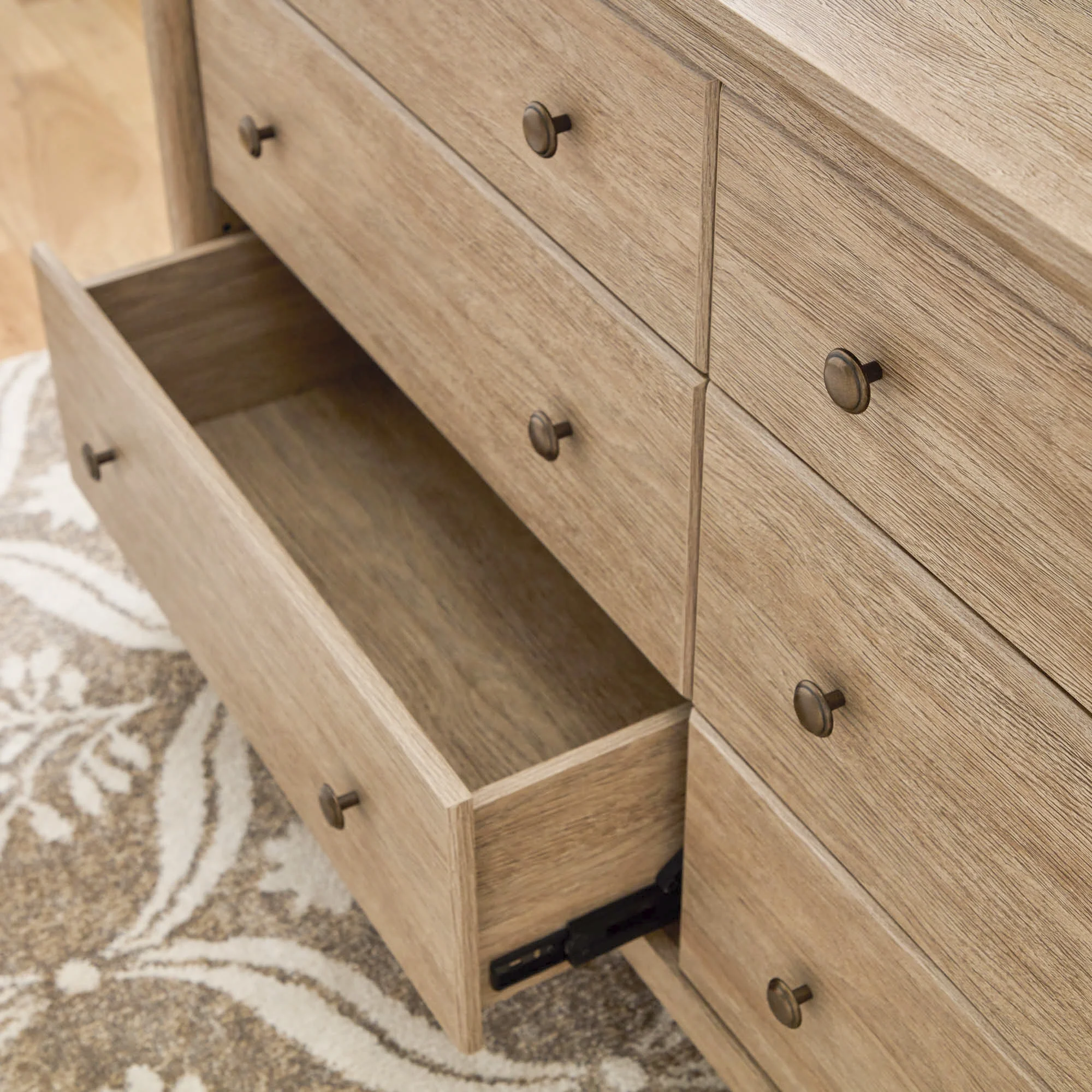 Monroe 6-Drawer Dresser, Brushed Oak Finish - Image 7