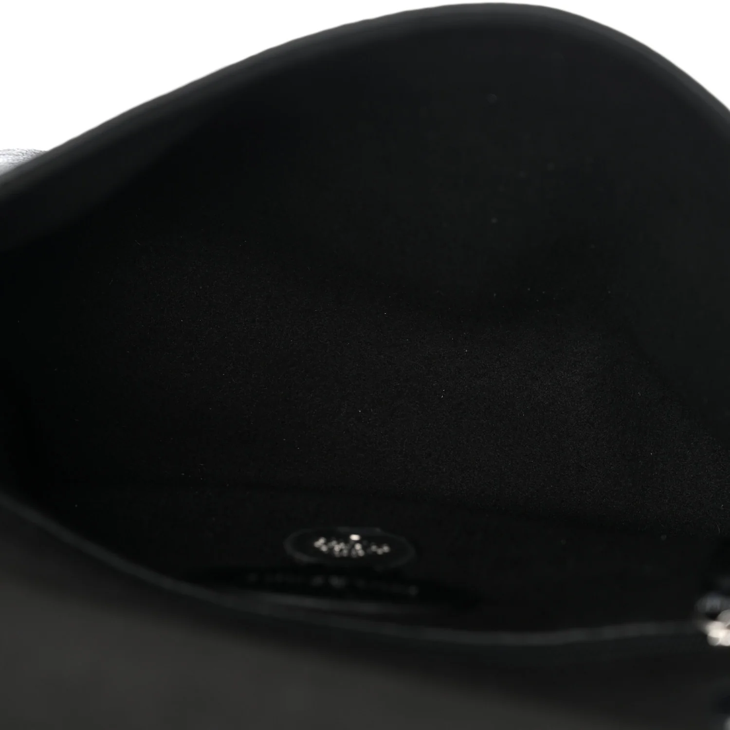 Glossy Goatskin Small Lily Flap Black