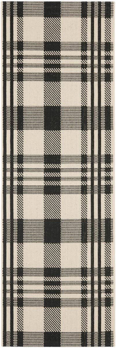 Safavieh Courtyard Beige/Blue 8 ft. x 11 ft. Indoor/Outdoor Area Rug