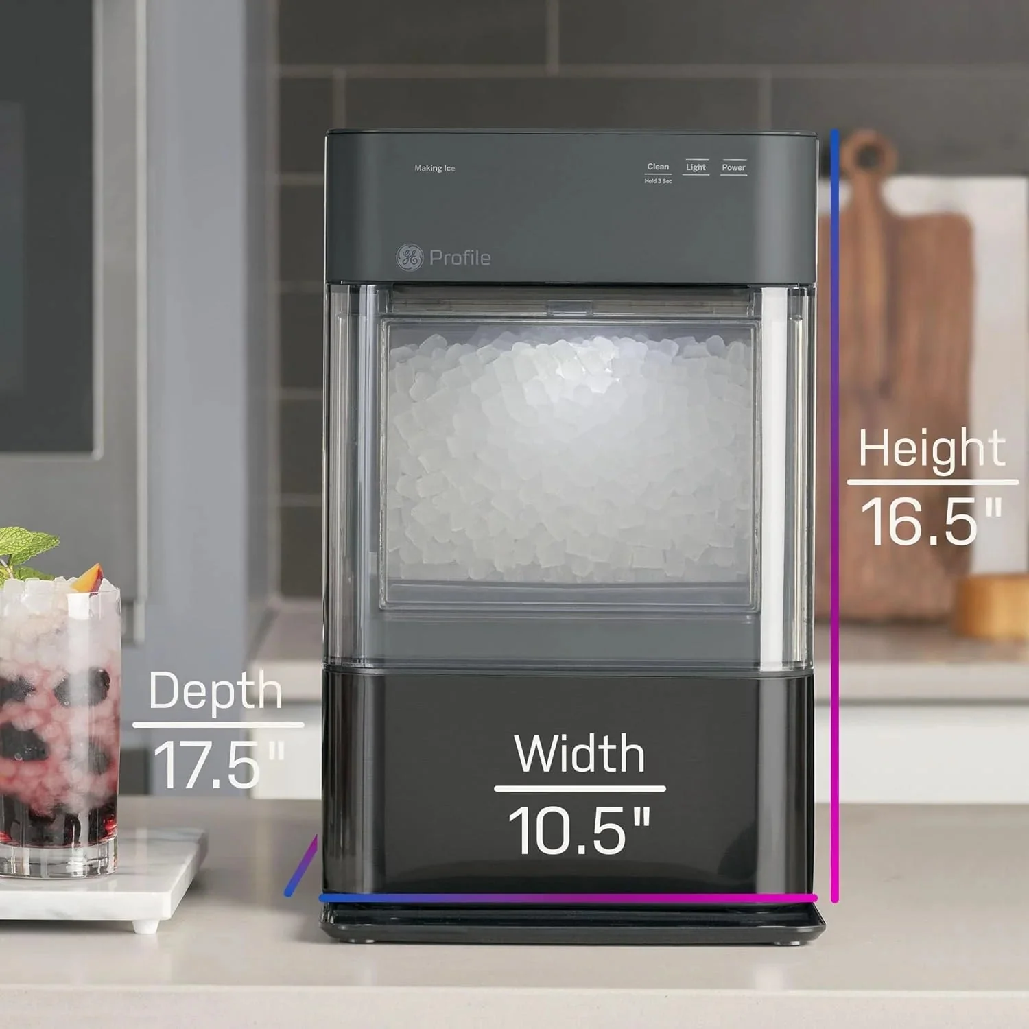 2.0 with 0.75 gallon Tank, Chewable Crunchable Countertop Nugget Ice Maker, Scoop Included, 38 lbs in 24 Hours, Pellet Ice Machine with Wifi…