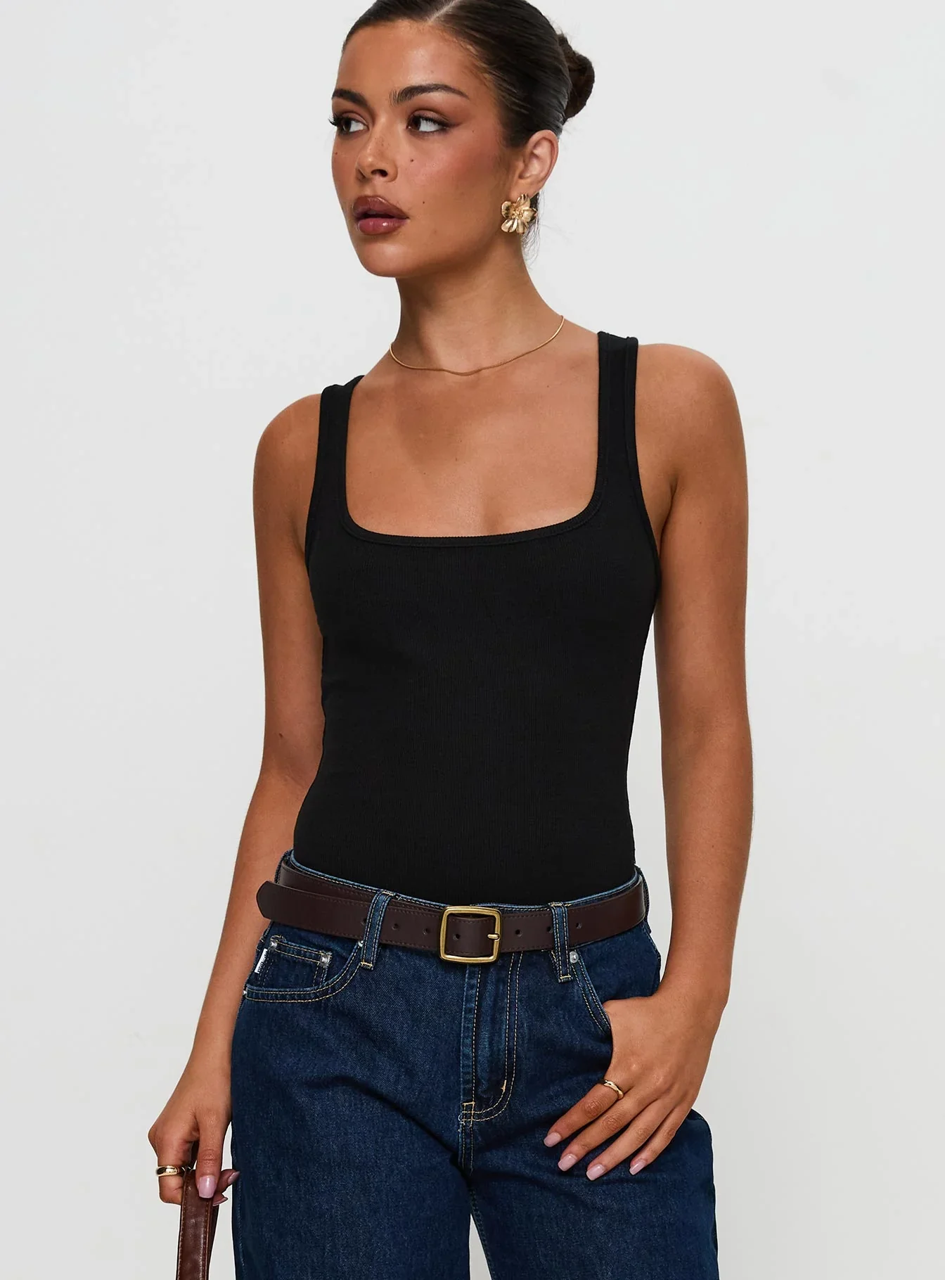 Baseline Rib Bodysuit Black