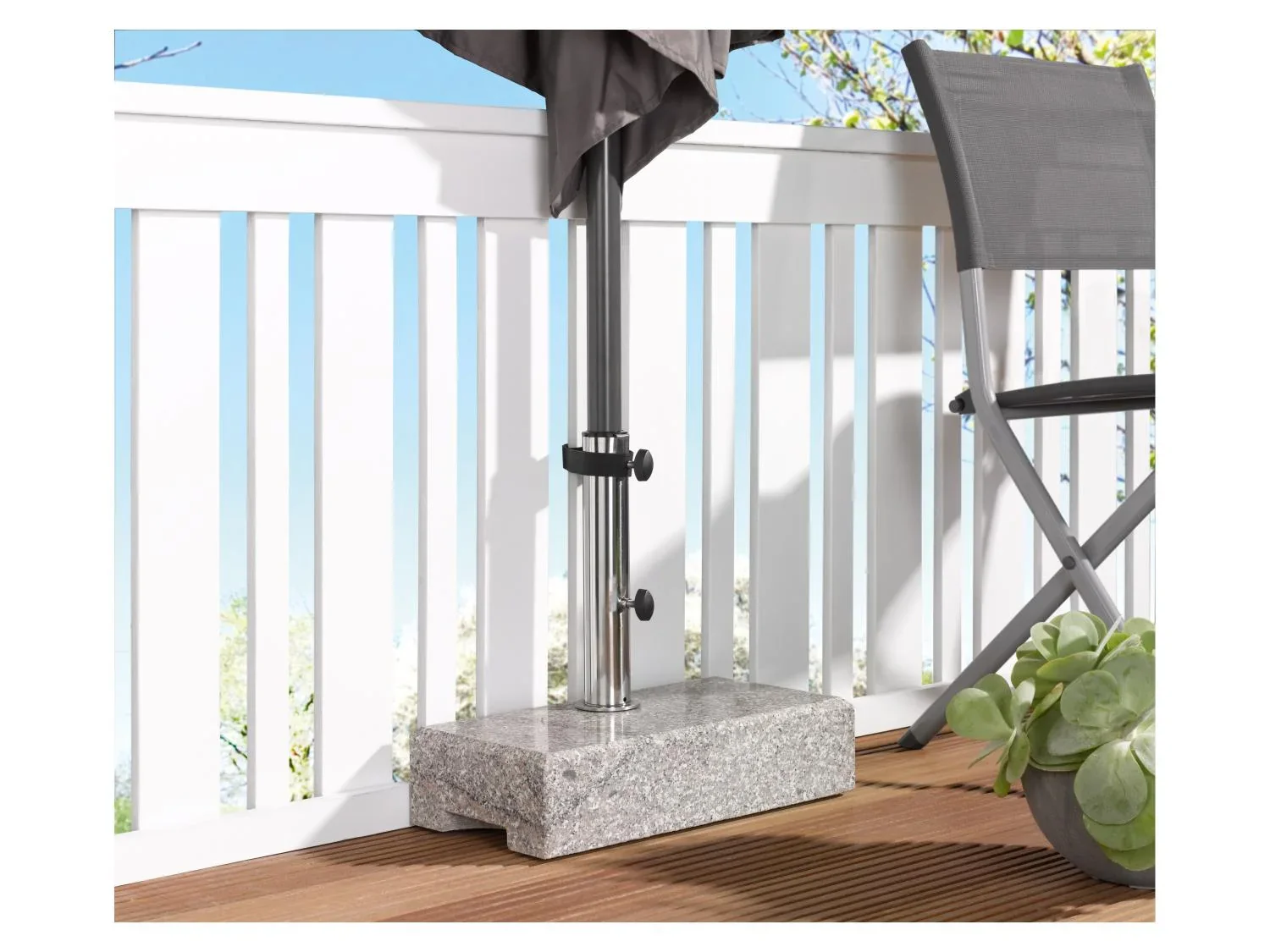 LIVARNO Pied de parasol pour balcon