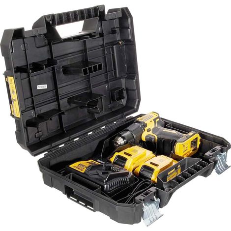 Dewalt – Perceuse à percussion sans fil 18V 65Nm – 2 batteries 2.0Ah – Moteur sans balais pour perçage béton, bois et métal – Coffret TSTAK — vue 5
