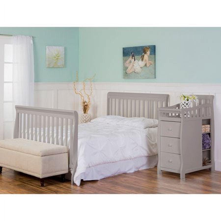 Dream on Me Brody 5 - in - 1 Convertible Crib Adjustable Mattress Crib & Changer Pearl Gray