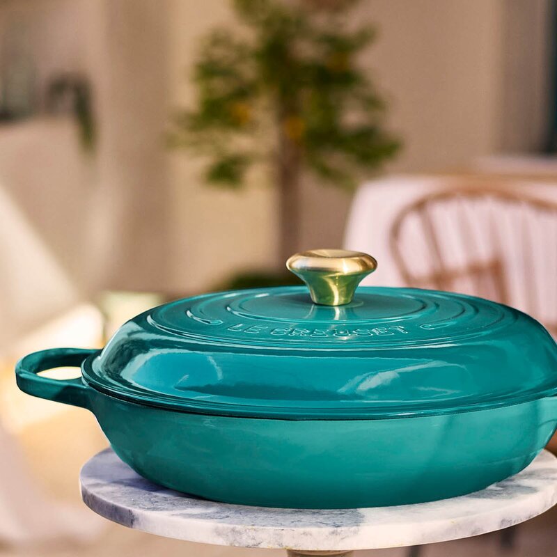 Signature buffetgryte støpejern 30 cm 3,5L Bleu Riviera