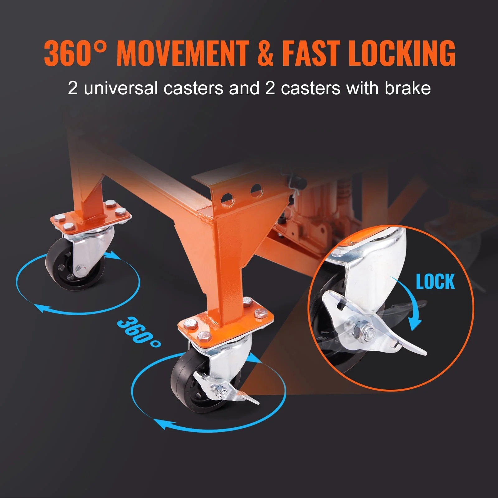 Hydraulic Motorcycle Lift Table 350 lbs Height 13'-36' Dirt Bike Scissor Jack Stand with Wide Deck Safety Pin J-hook - Image 6