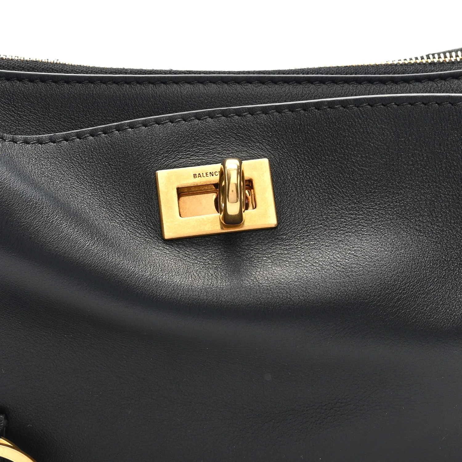 Natural Smooth Calfskin Rodeo Sling Pochette Black