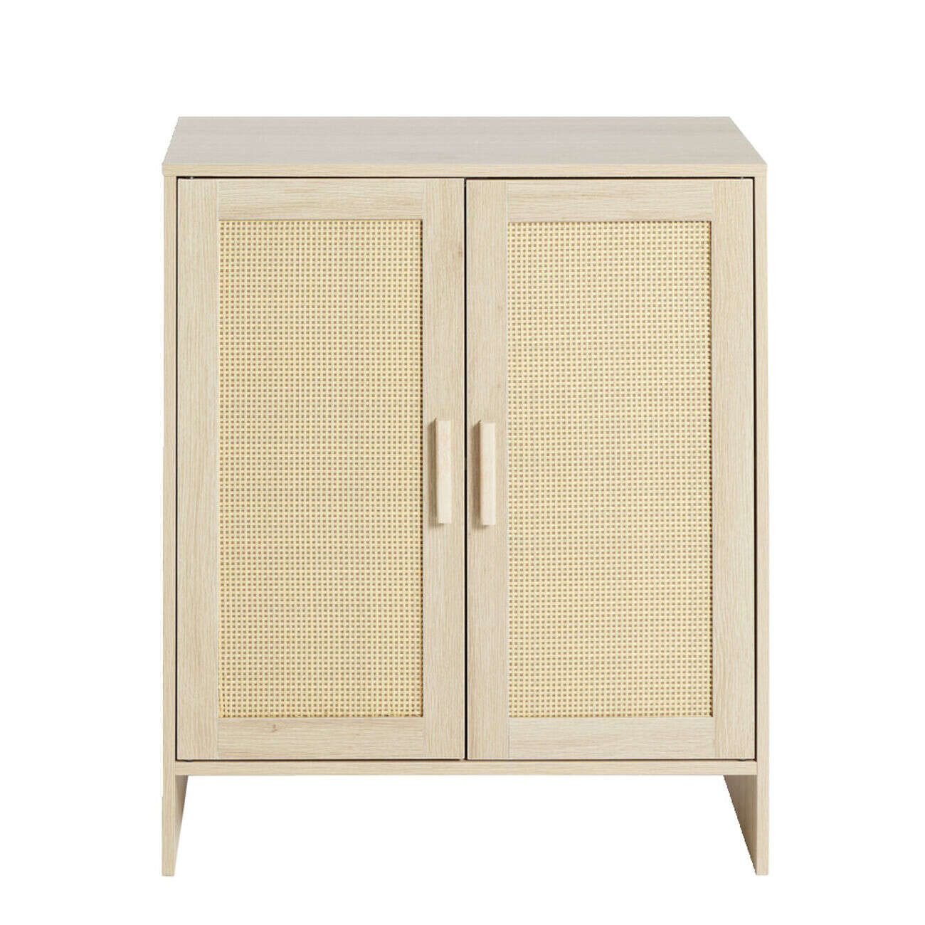 Meuble bas en bois 2 portes cannage 60xP30xH70cm