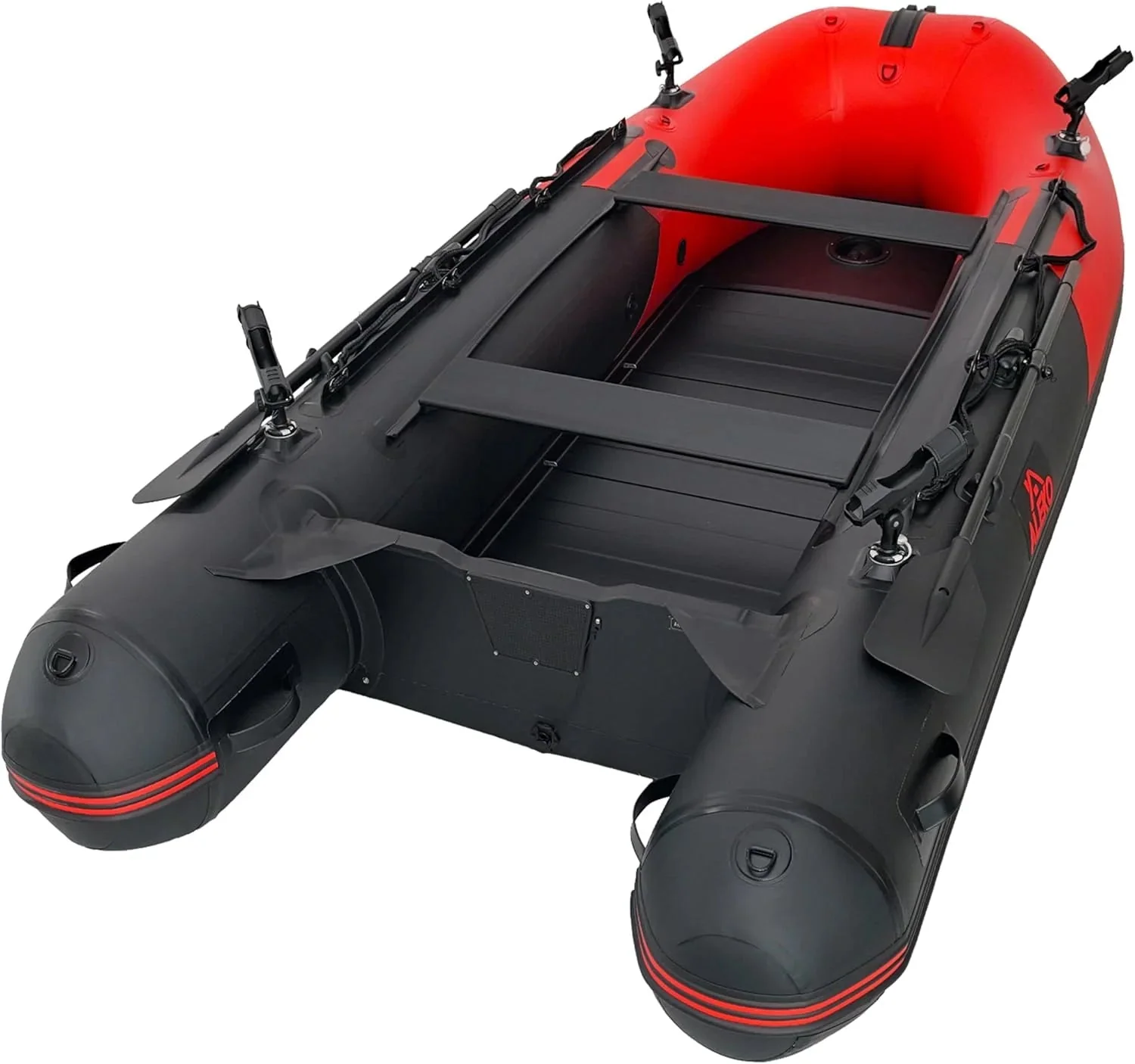 Inflatable Boat | Yacht Dinghy Tender Raft | Multi Person Fishing Boat | Aluminum Floor Oars | Fishing Rod Holders | Heavy-duty Pvc | 2024…