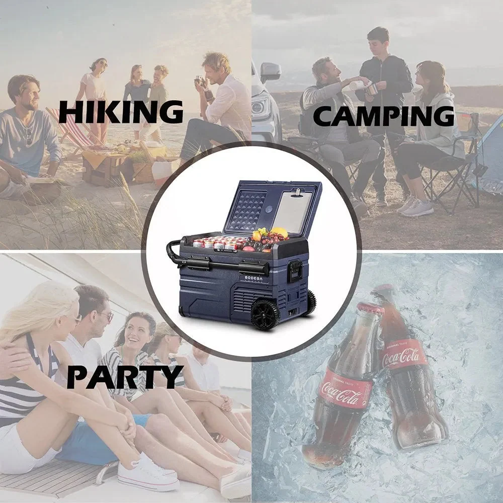 12 Volt 37 qt. Portable Car Refrigerator, Car Freezer for Outdoor, Camping, Travel, Rv,app Control