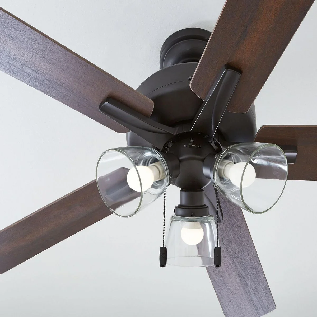 Better Homes & Gardens 52 Bronze Transitional Ceiling Fan, 5 Reversible Blades, 3 LED Bulbs Included