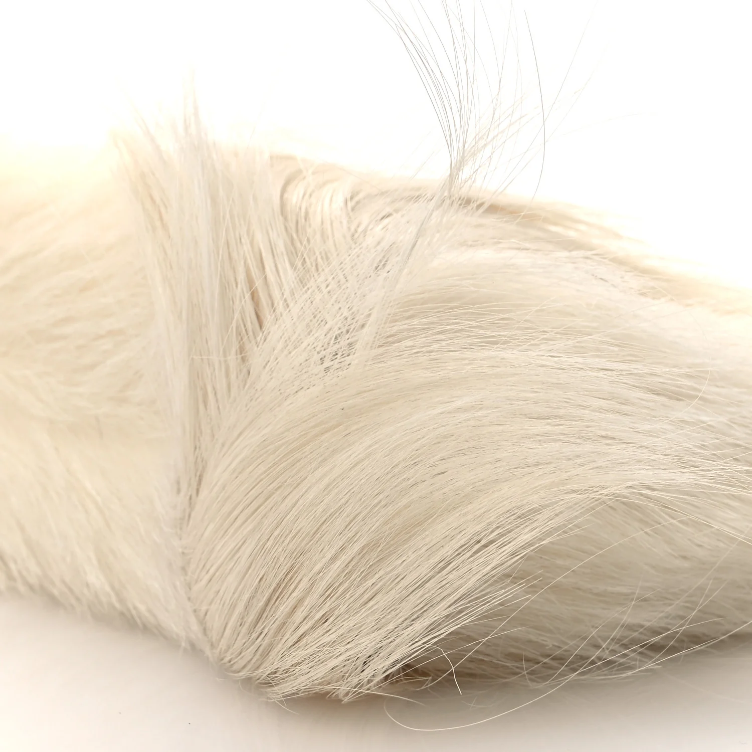 Faux Fur XS Lock Antigona Shoulder Bag White