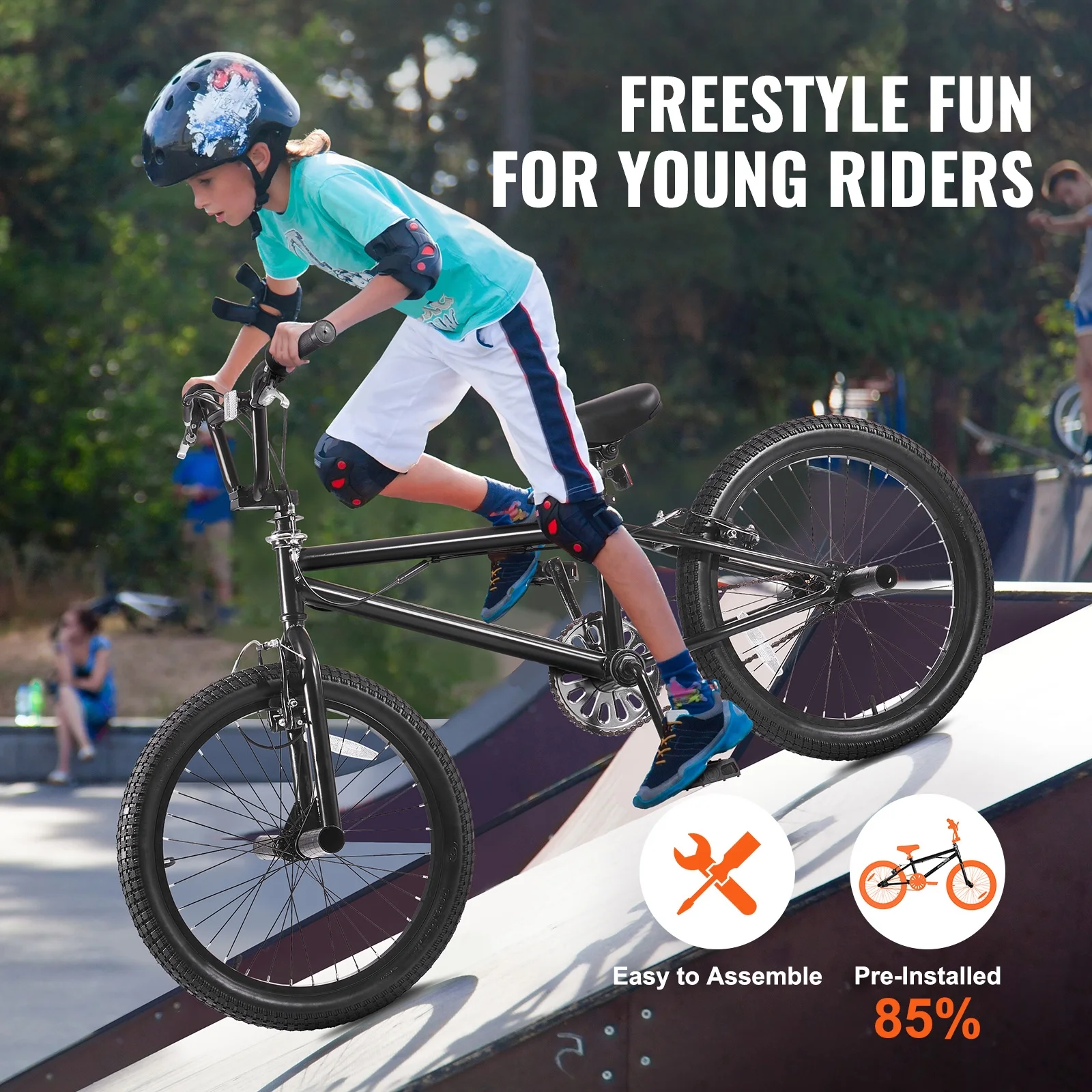 BMX Cycle, Freestyle Bike with 20-Inch Wheels, BMX Racing Cycle with 360° Rotator and Four Pegs, Suitable for Novice to Skilled Riders, BMX Bikes for Teens and Adults(20" All-Wheel Brake) - Image 4