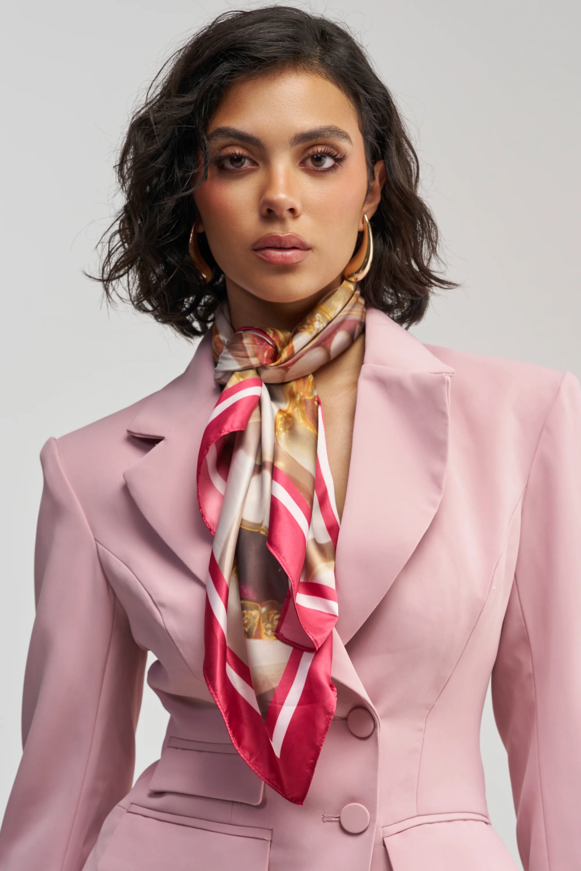 MOUTHY SATIN PRINTED SCARF - Akira Store