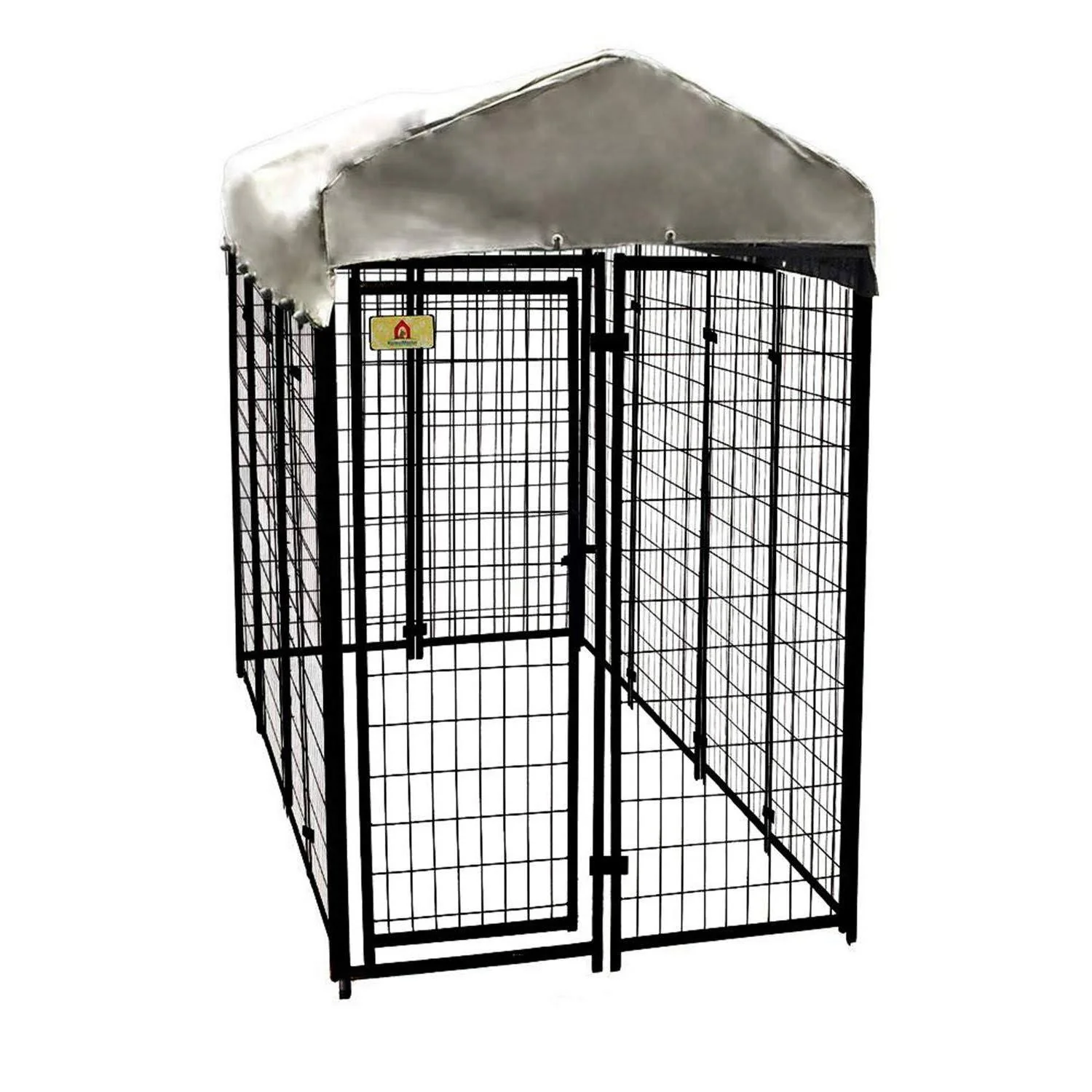 Kit de chenil en grillage soudé pour chien (1,2 m x 2,4 m x 1,8 m)
