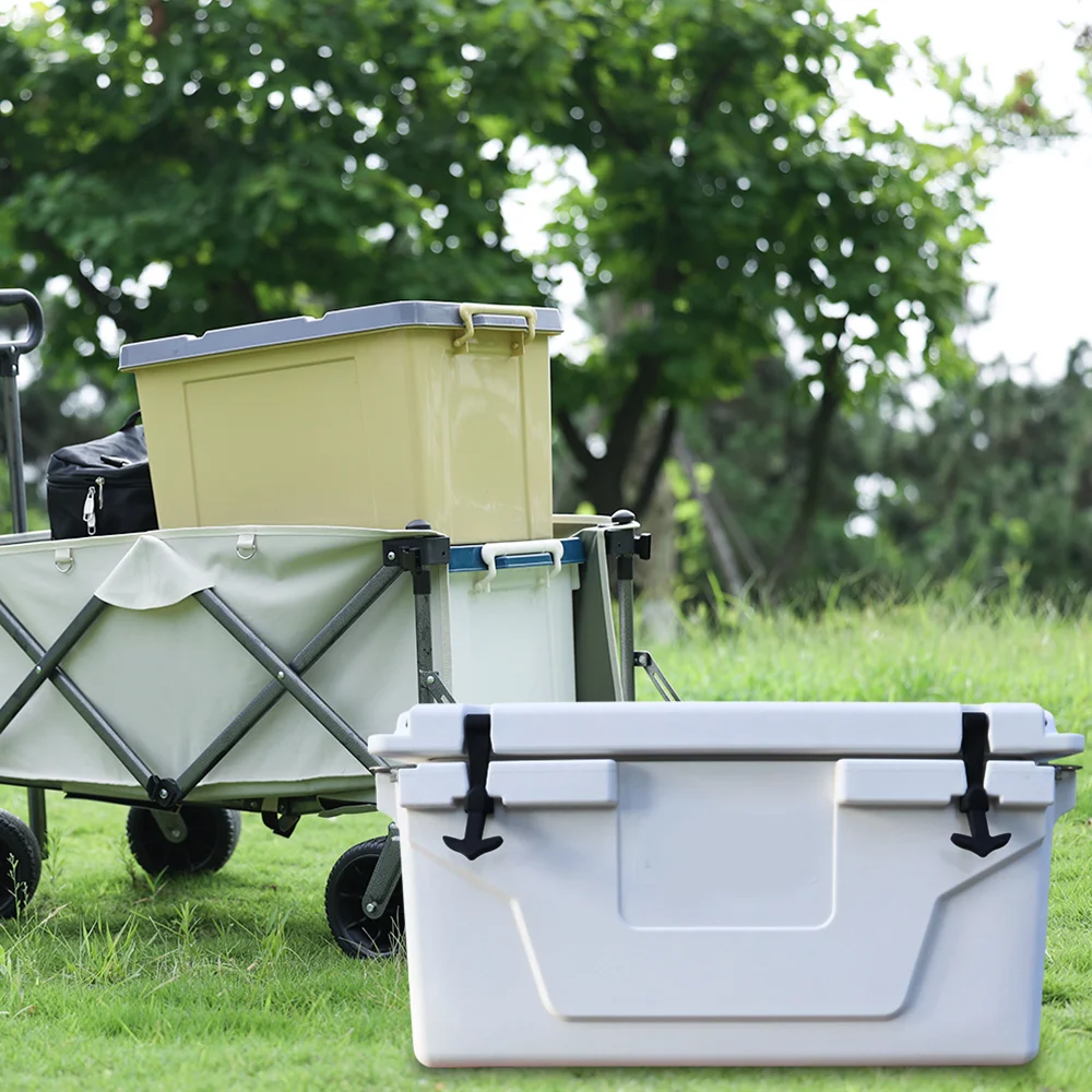 65 Quart Hard Large Cooler Box,Insulation Portable Ice Chest Box with 2 Wheels and Handle,400lbs Weight Capacity,Cooler Box for Beach, Drink, Beverage, Camping, Picnic, Fishing, Boat, Barbecue - Image 3