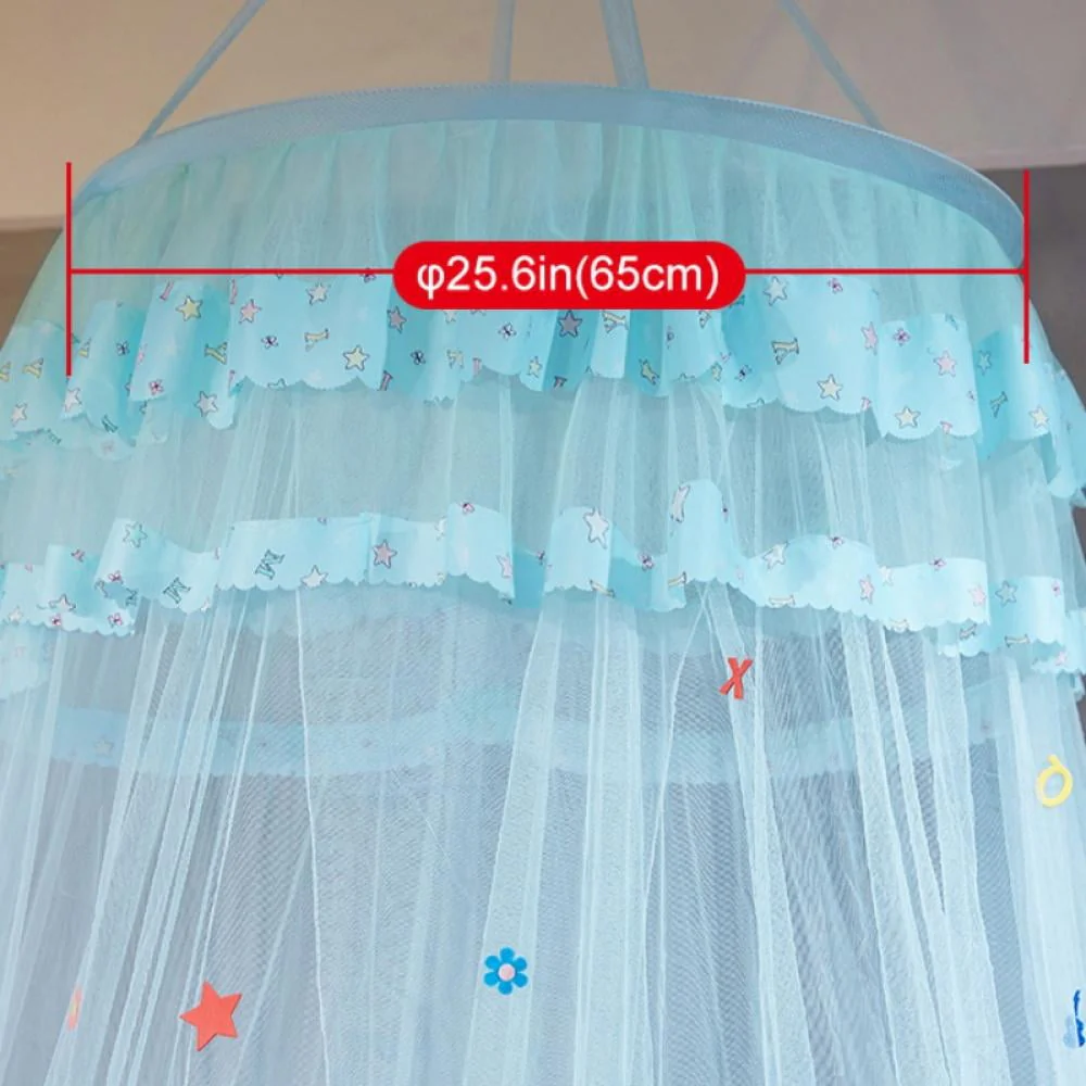 Mosquito NET, Elegant Bed Canopy Set Including Full Hanging Kit, Princess Garden Lace Bed Crown Net Bed Ideal for Indoors or Outdoors, Intended for a for Covering Beds, Cribs, Hammocks Image 5