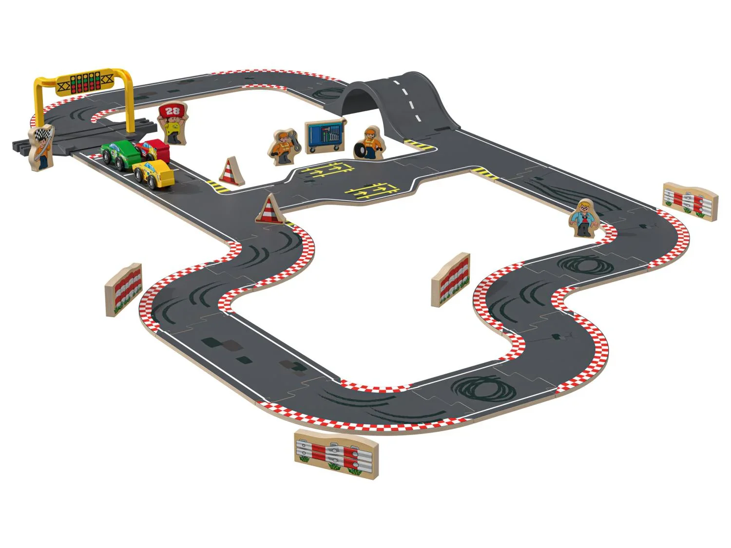 Playtive Set de circuit en bois