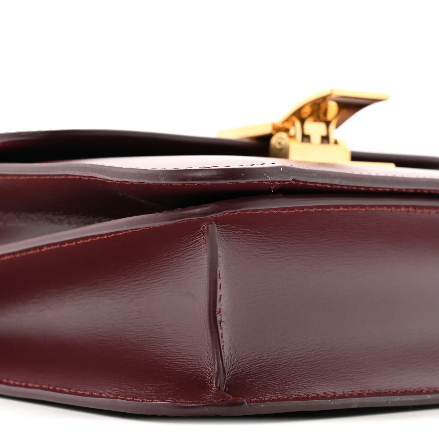 Liege Calfskin Teen Classic Box Flap Bag Burgundy