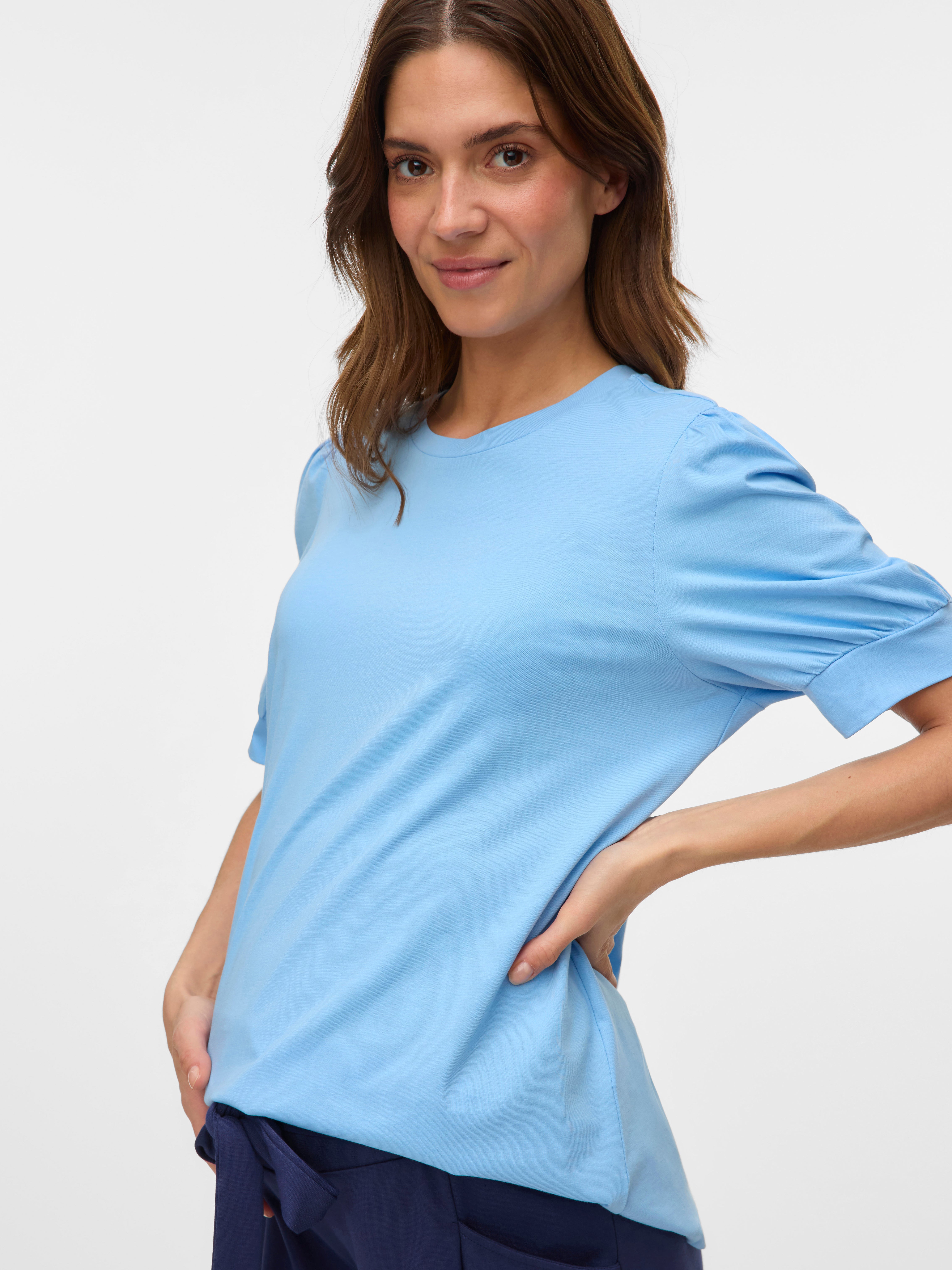 VERO MODA® Regular Fit Round Neck Balloon sleeves T-Shirt
