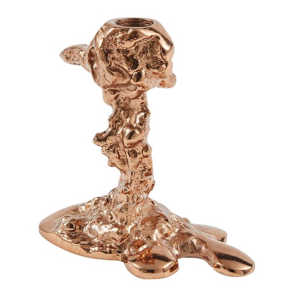 Drip lysestake S 14 cm rosegull