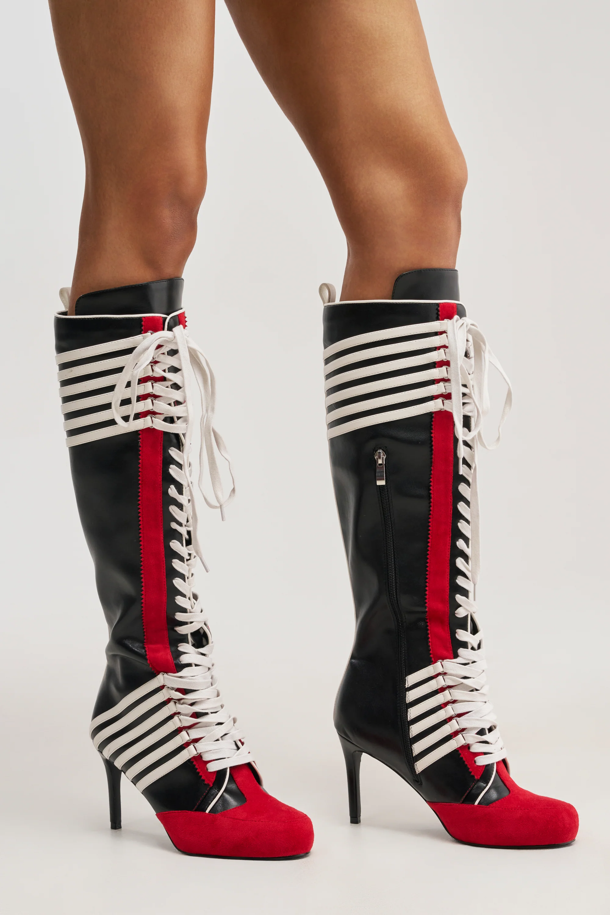 AZALEA WANG NITRO RED MULTI SPORTY STILETTO BOOT - Akira Store