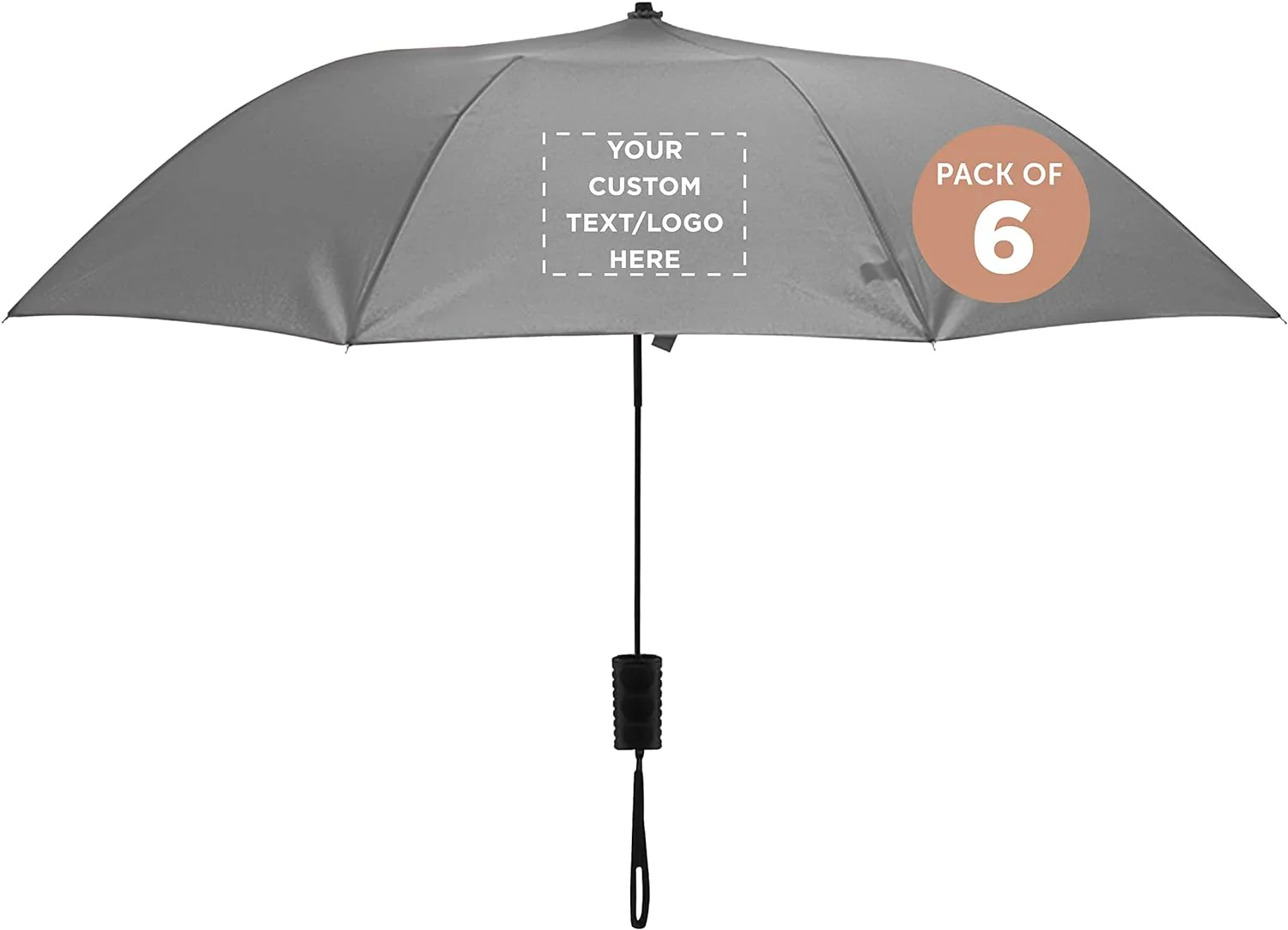 DISCOUNT PROMOS Compact Manual Folding Umbrellas