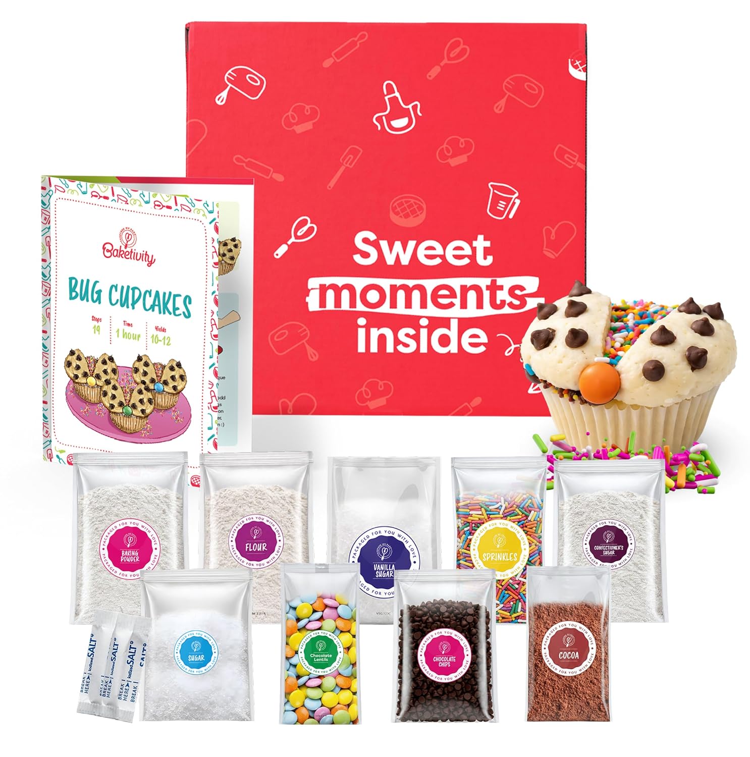 Baketivity DIY Cake Pop Kids Baking Kit with Pre-Measured Ingredients
