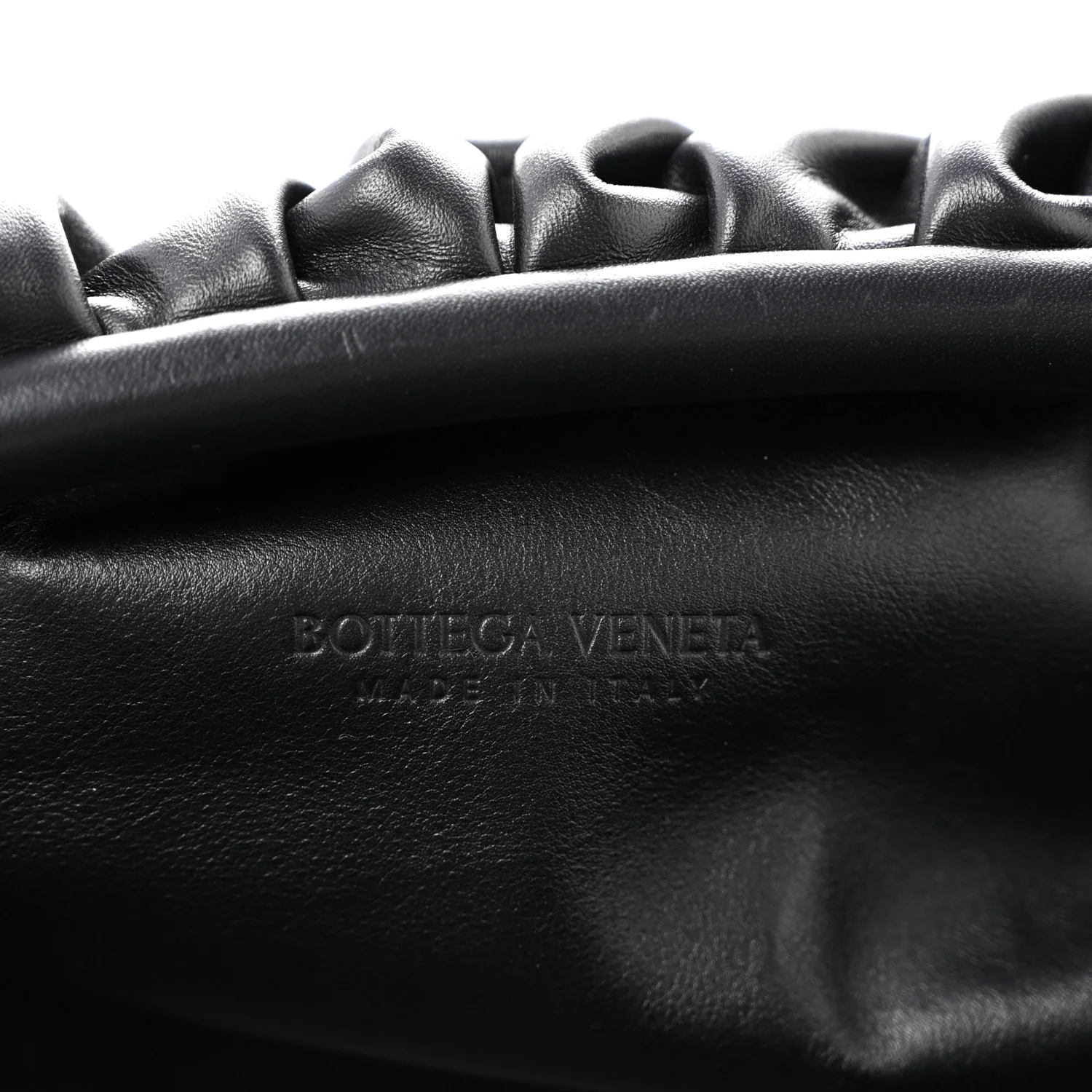 Smooth Butter Calf The Pouch Oversized Clutch Black