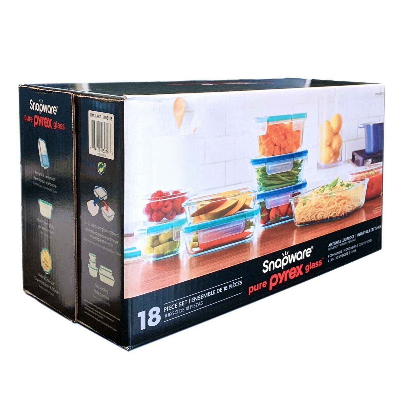 Snapware Pure Pyrex 18-Piece Glass Food Storage Set