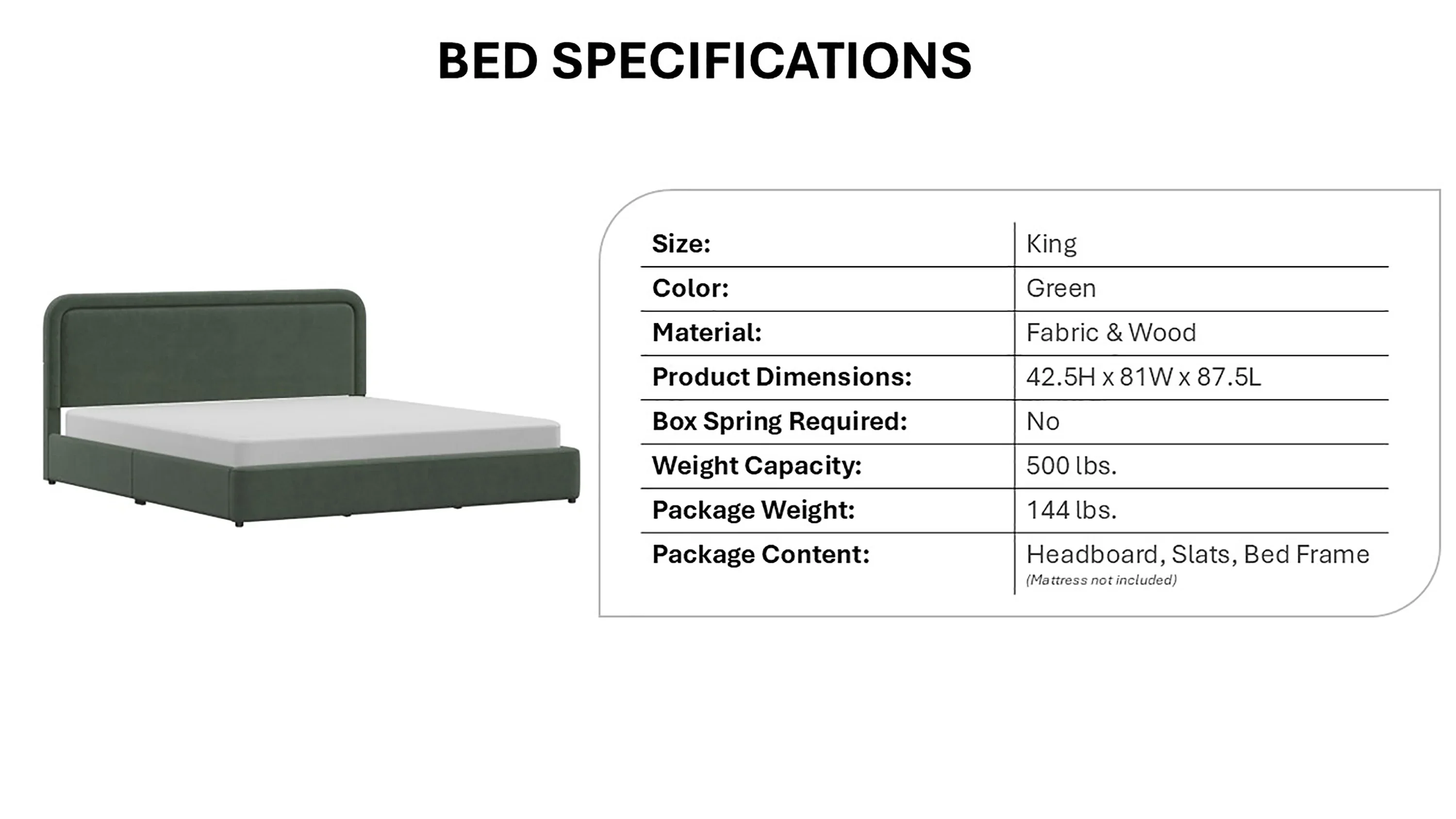 Better Homes & Gardens Juliet King Boucle Platform Bed, Ivory