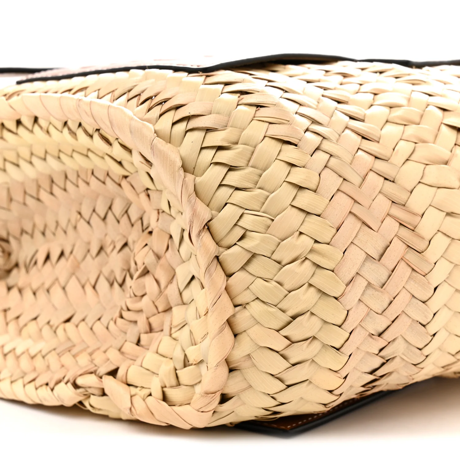 Raffia Small Basket Tote Bag Natural Tan