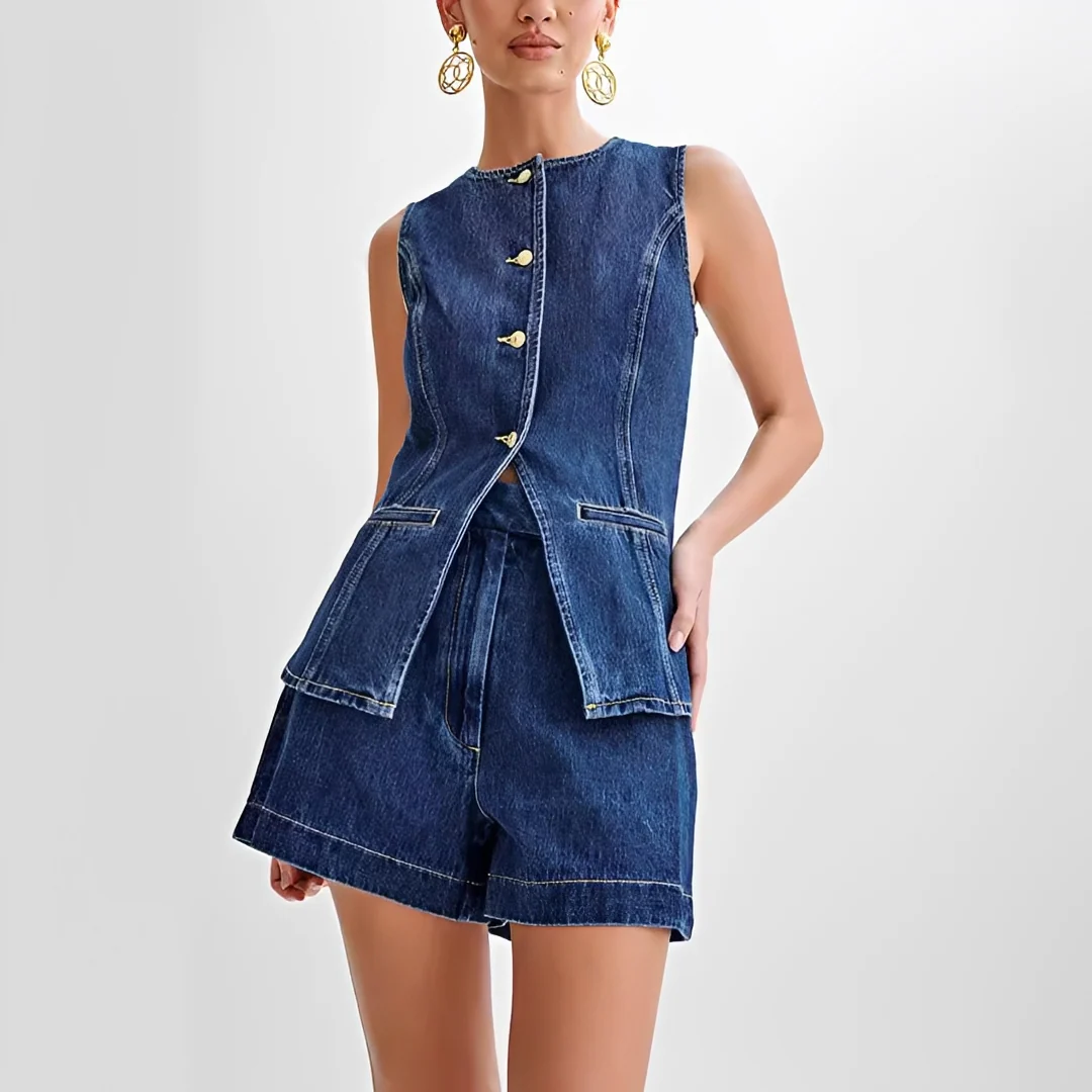 Collin - Ensemble élégant avec veste et short