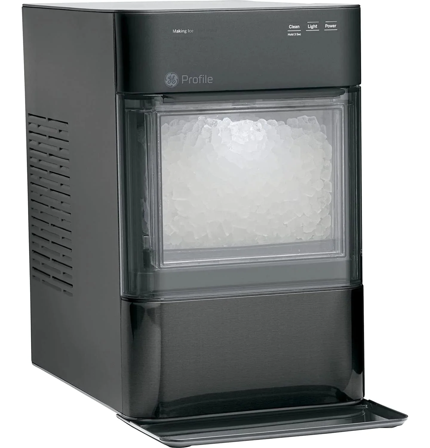 2.0 Countertop Nugget Ice Maker | Ice Machine with Wifi Connectivity | Smart Home Kitchen Essentials | Black Stainless