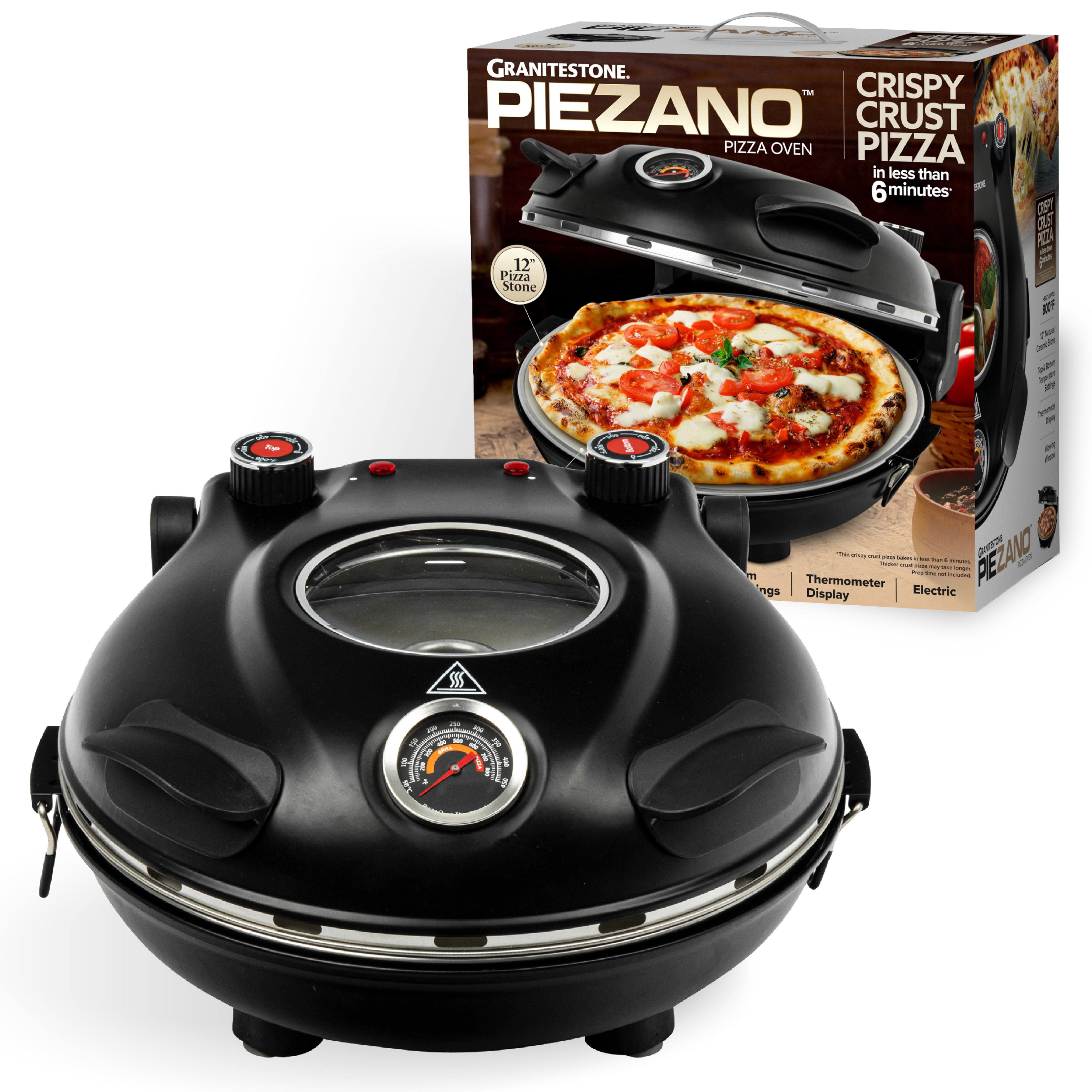 Granitestone Piezano Indoor Electric Pizza Oven ,Black