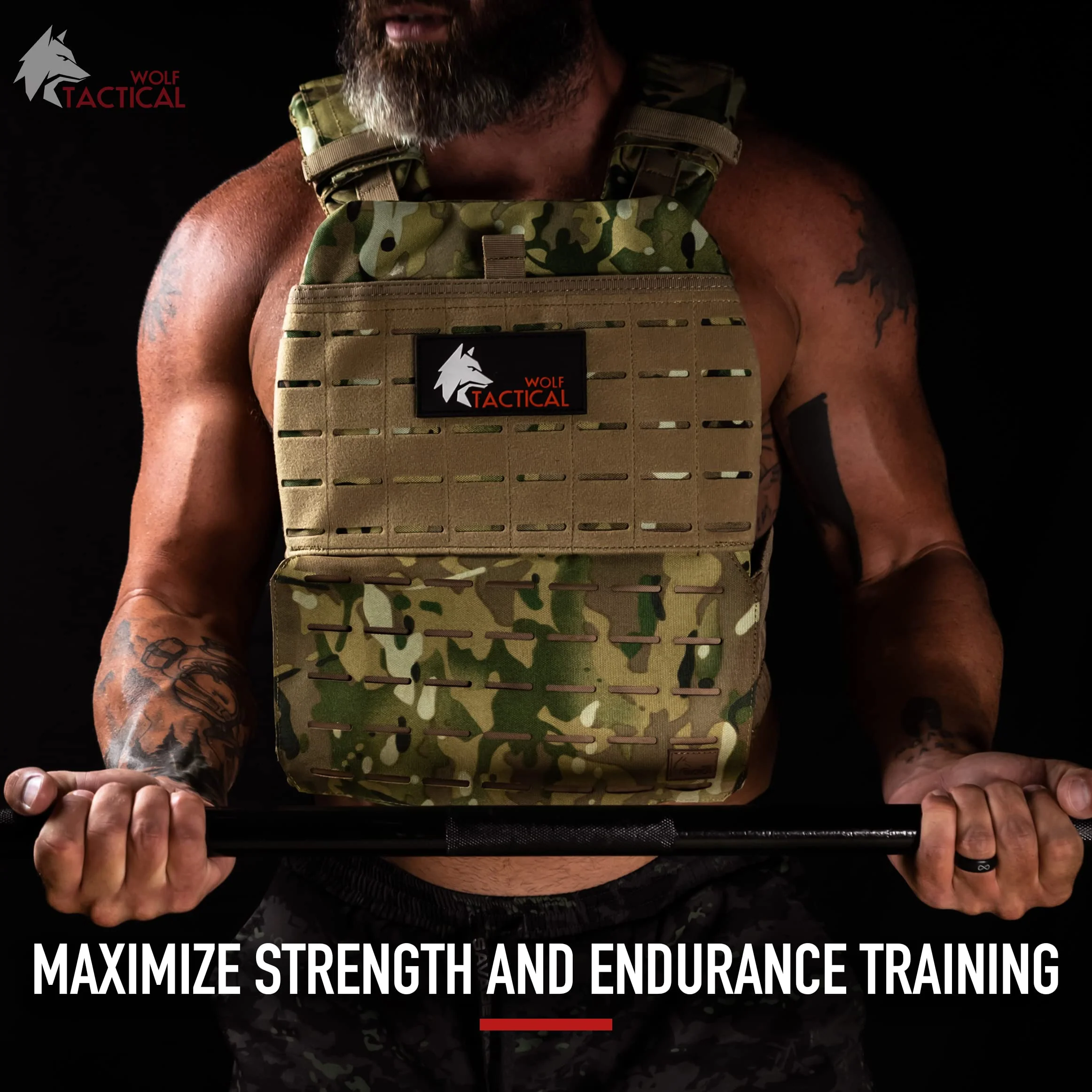 WOLF TACTICAL Weight Vest Plates WODs. Strength Training