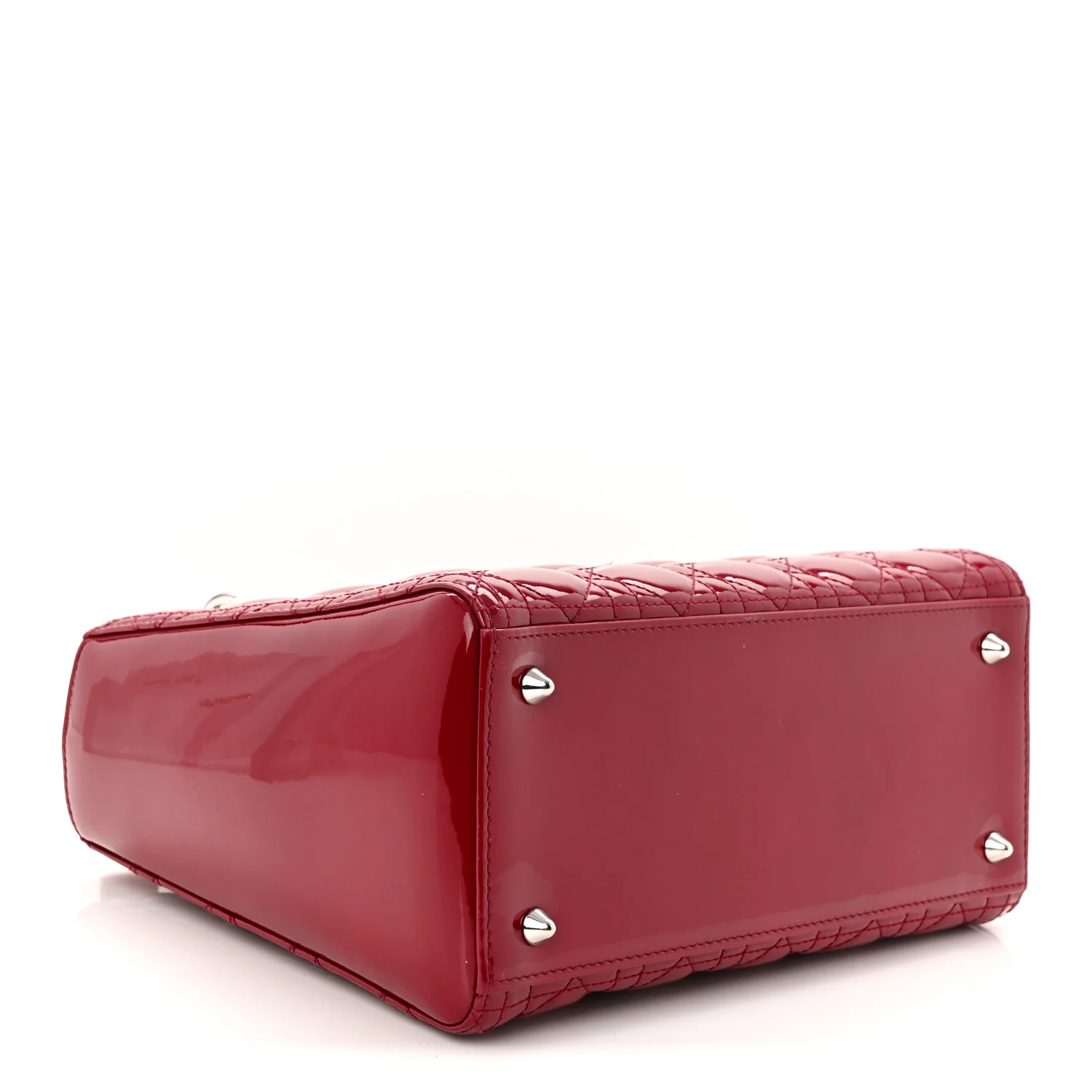 Patent Cannage Medium Lady Dior Red