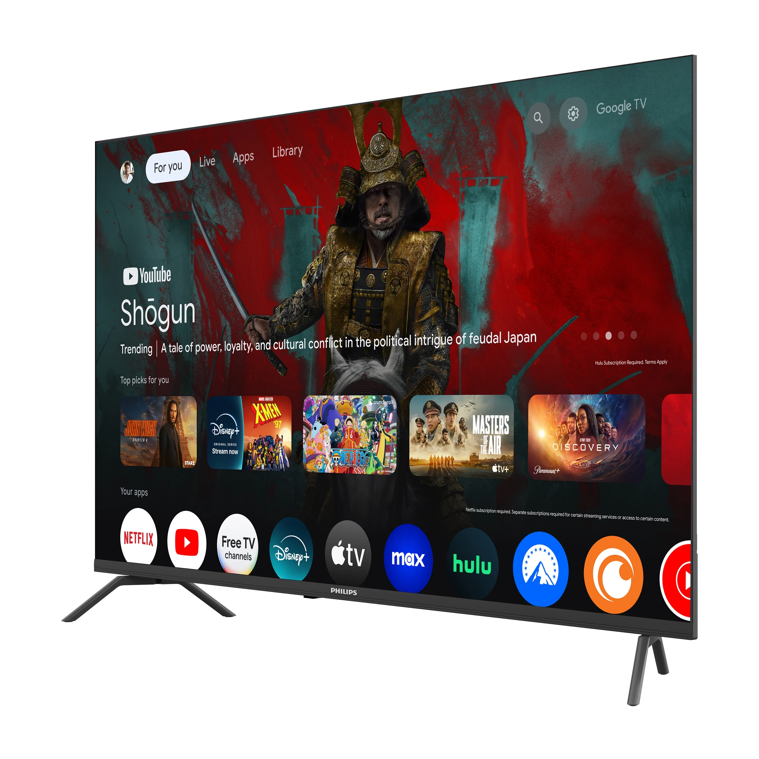 Philips 60 Class 4K Ultra HD (2160p) Google Smart LED TV (60PUL7555/F7)
